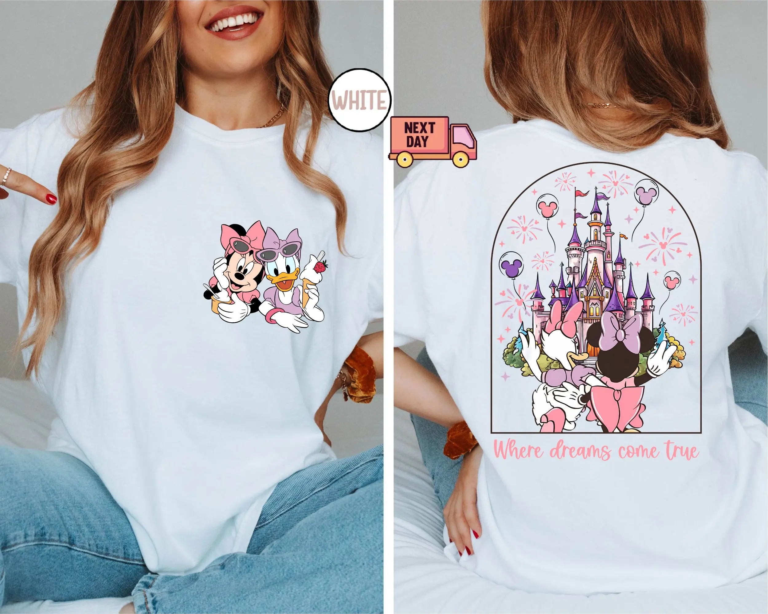 2025 Disney Minnie/Duck Summer Pure Cotton Short Sleeved Shirt For Women's Girlfriends Fashionable And Casual Versatile T-Shirt 2025 Disney Minnie/Duck Summer Pure Cotton Short Sleeved Shirt For Women's Girlfriends Fashionable And Casual Versatile T-Shirt