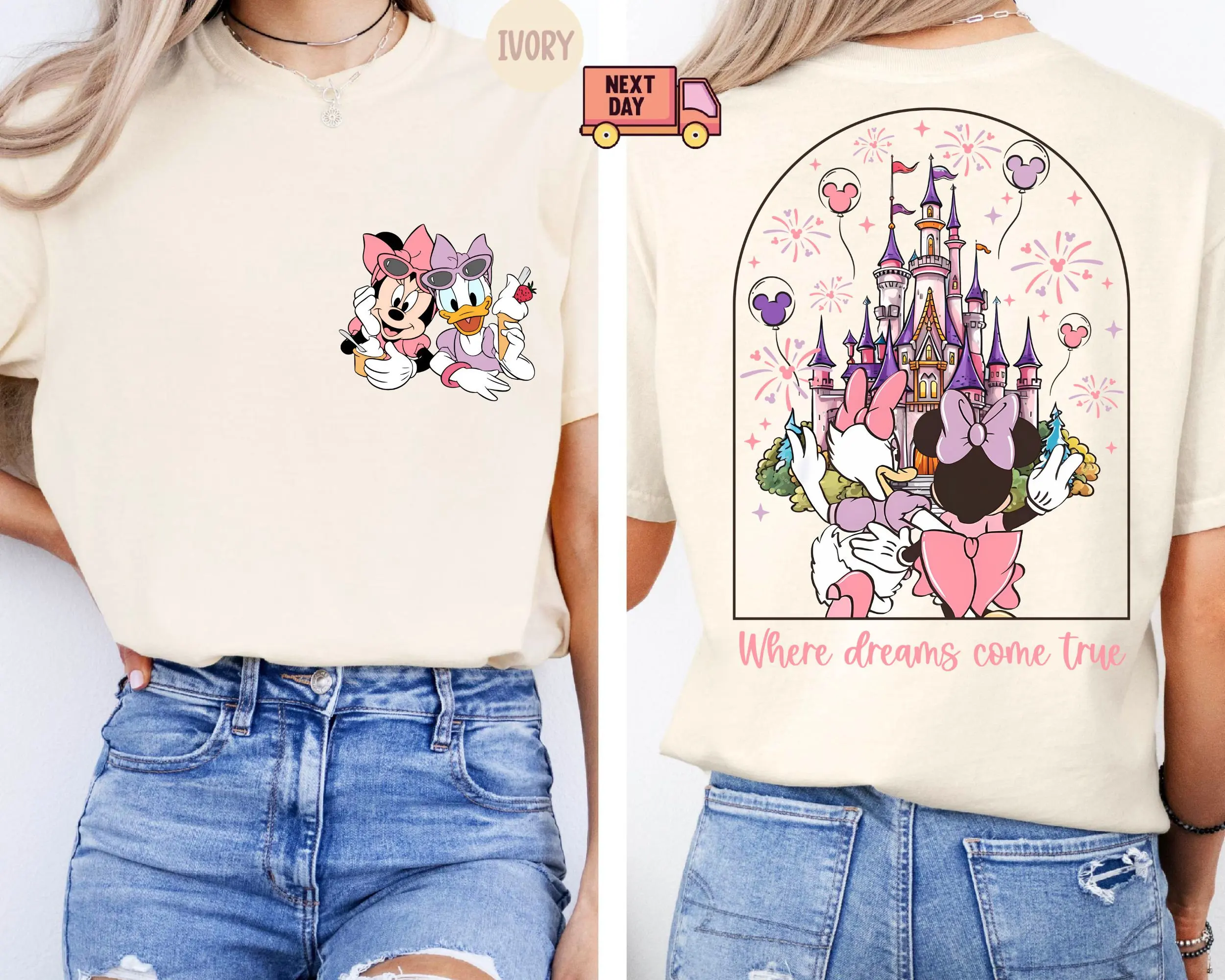 2025 Disney Minnie/Duck Summer Pure Cotton Short Sleeved Shirt For Women's Girlfriends Fashionable And Casual Versatile T-Shirt 2025 Disney Minnie/Duck Summer Pure Cotton Short Sleeved Shirt For Women's Girlfriends Fashionable And Casual Versatile T-Shirt
