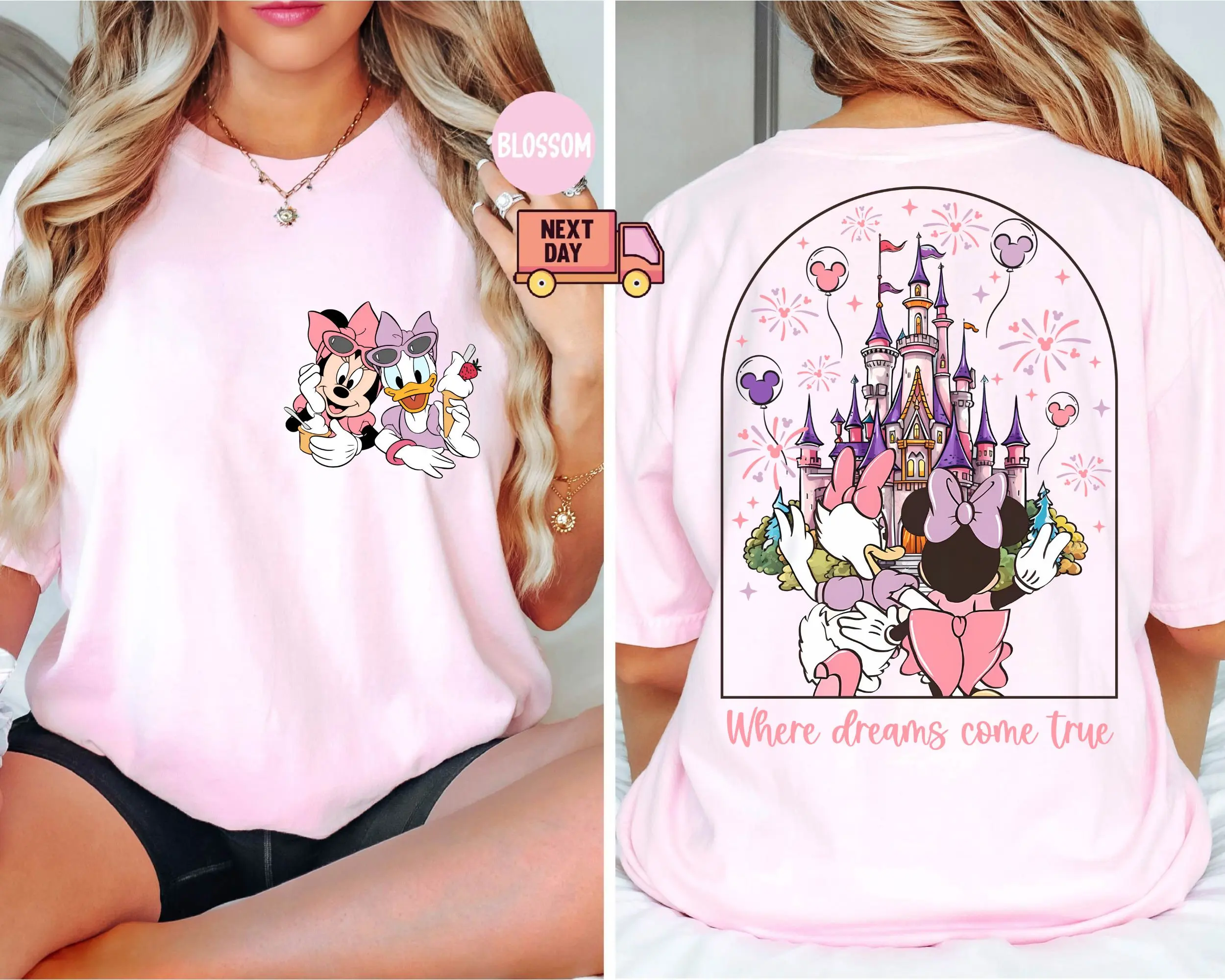 2025 Disney Minnie/Duck Summer Pure Cotton Short Sleeved Shirt For Women's Girlfriends Fashionable And Casual Versatile T-Shirt 2025 Disney Minnie/Duck Summer Pure Cotton Short Sleeved Shirt For Women's Girlfriends Fashionable And Casual Versatile T-Shirt
