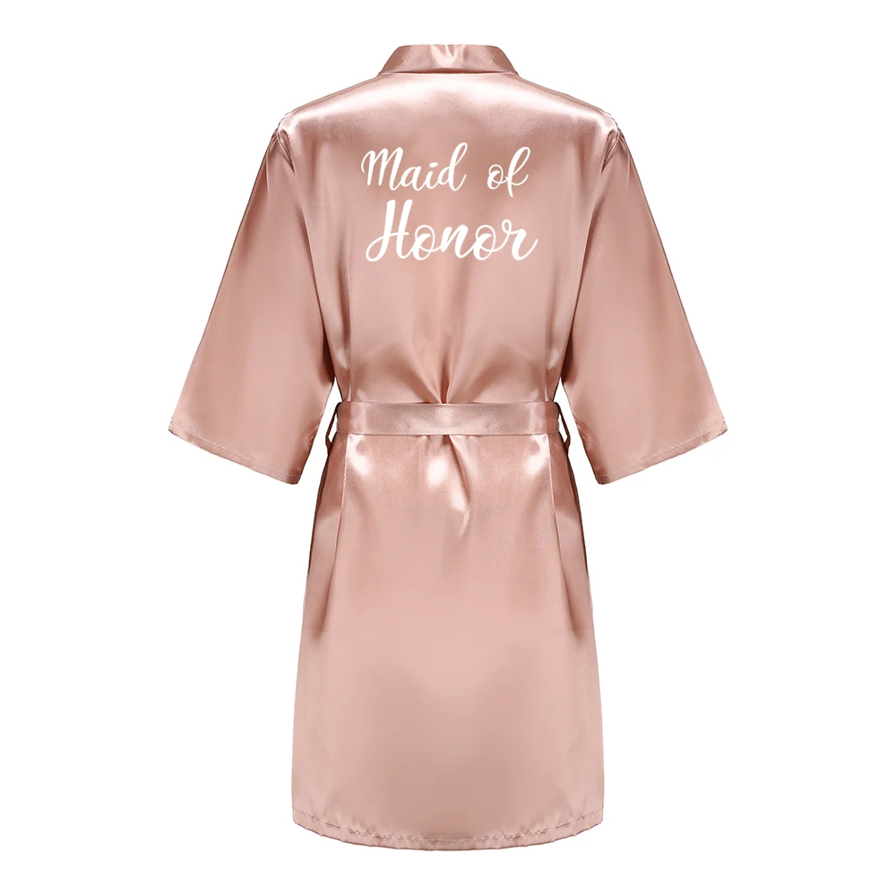 Wedding Bride Bridesmaid Robes for Women Bridal Party Gifts Team Dress Gown Silk Satin Sleepwear Kimono Sexy Summer Bathrobe Wedding Bride Bridesmaid Robes for Women Bridal Party Gifts Team Dress Gown Silk Satin Sleepwear Kimono Sexy Summer Bathrobe