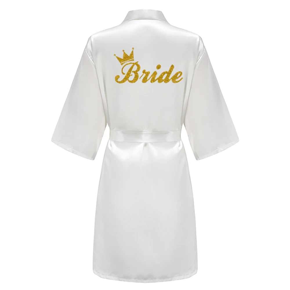 Wedding Bride Bridesmaid Robes for Women Bridal Party Gifts Team Dress Gown Silk Satin Sleepwear Kimono Sexy Summer Bathrobe Wedding Bride Bridesmaid Robes for Women Bridal Party Gifts Team Dress Gown Silk Satin Sleepwear Kimono Sexy Summer Bathrobe