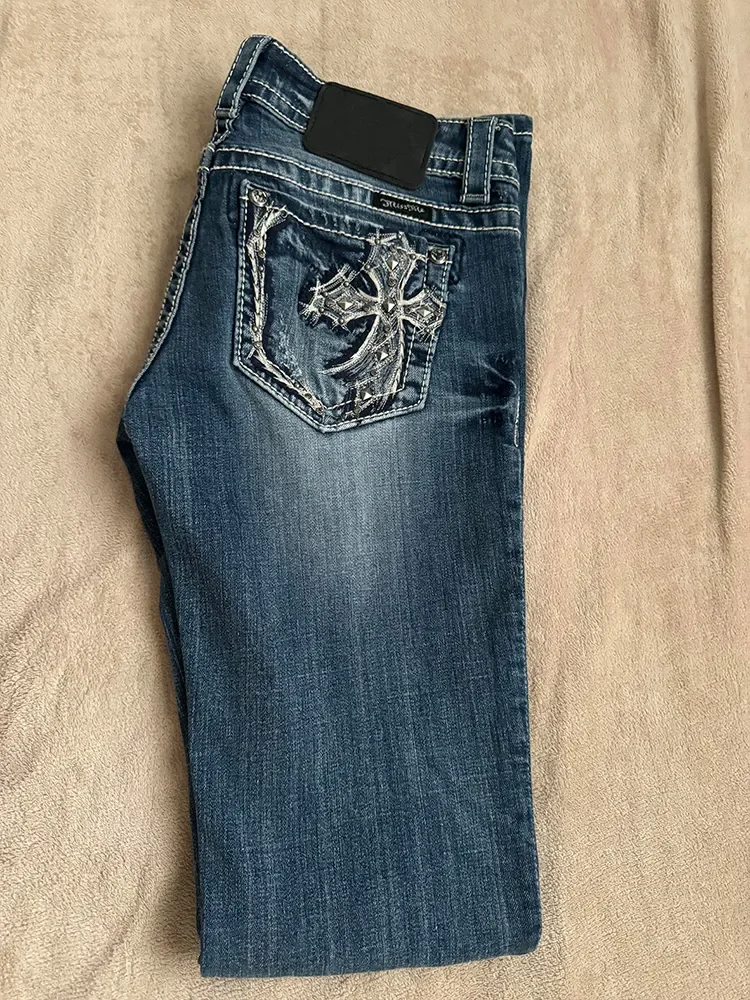 Gothic Embroidery High Waited Jeans Woman Street Harajuku Hip Hop Vintage Y2k Baggy Jeans Women Casual Black Jeans Pants Women Gothic Embroidery High Waited Jeans Woman Street Harajuku Hip Hop Vintage Y2k Baggy Jeans Women Casual Black Jeans Pants Women