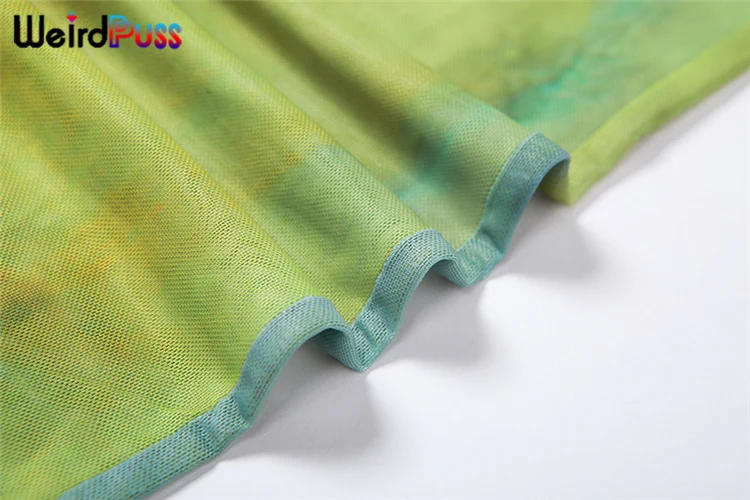 Weird Puss Mesh Tie Dye Straight Pants Women Sexy Summer Trend See Through Thin Skinny Streetwear Wild Elastic Activity Bottoms Weird Puss Mesh Tie Dye Straight Pants Women Sexy Summer Trend See Through Thin Skinny Streetwear Wild Elastic Activity Bottoms