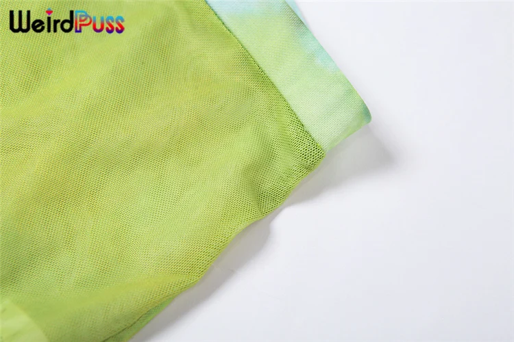 Weird Puss Mesh Tie Dye Straight Pants Women Sexy Summer Trend See Through Thin Skinny Streetwear Wild Elastic Activity Bottoms Weird Puss Mesh Tie Dye Straight Pants Women Sexy Summer Trend See Through Thin Skinny Streetwear Wild Elastic Activity Bottoms
