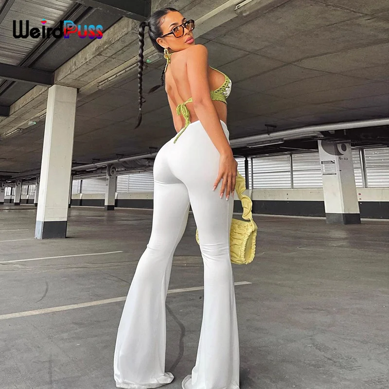 Weird Puss Y2K Low Waist Flare Pants Women Drawstring Ruched Long Trousers Elastic Casual Streetwear Fashion Bandage Bottoms Weird Puss Y2K Low Waist Flare Pants Women Drawstring Ruched Long Trousers Elastic Casual Streetwear Fashion Bandage Bottoms