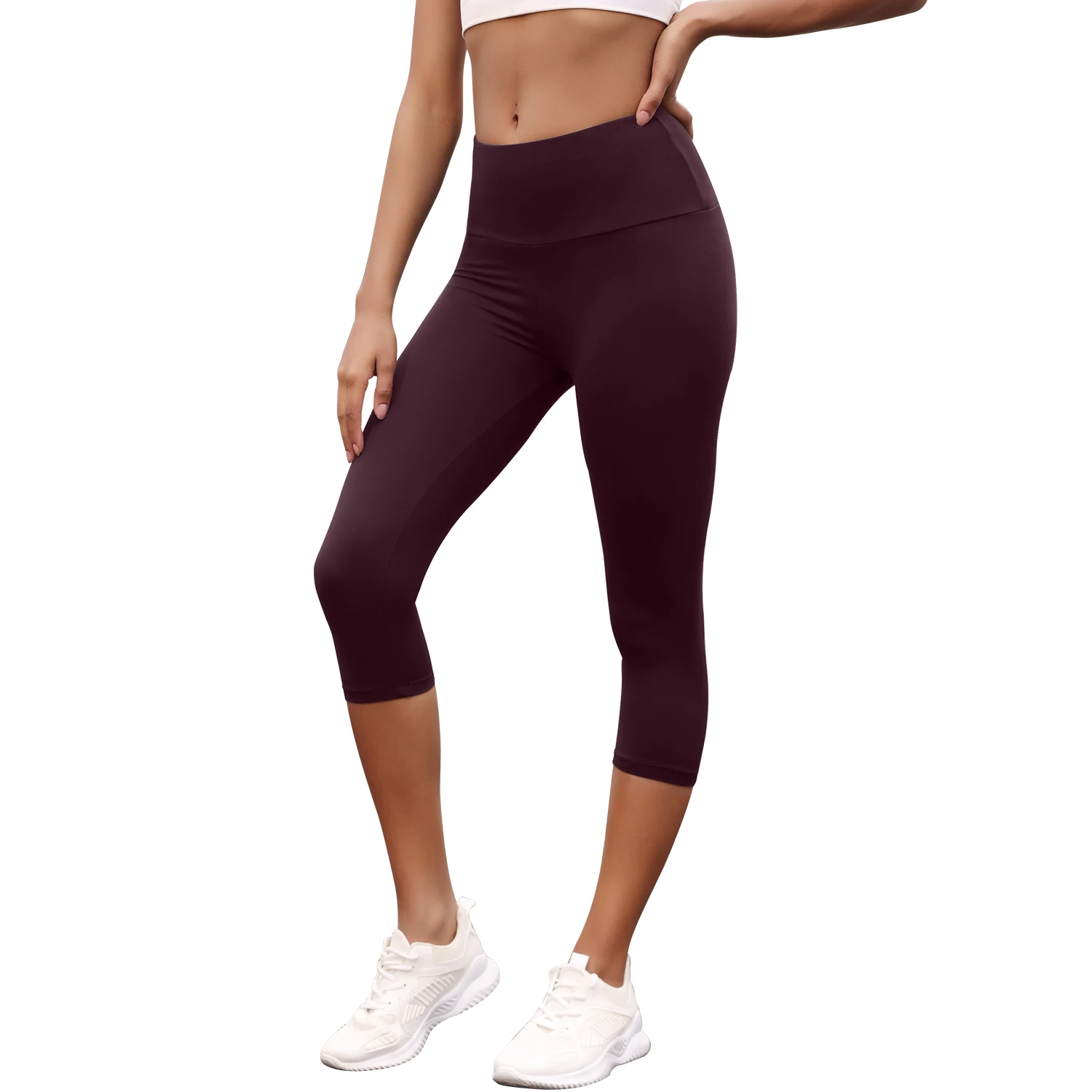 Women's High Waisted Capri Pants Super Soft No See Through Workout Yoga Push Up Gym Fitness Running Athletic Leggings Women's High Waisted Capri Pants Super Soft No See Through Workout Yoga Push Up Gym Fitness Running Athletic Leggings