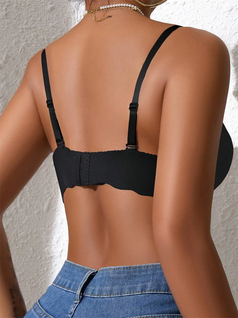 3PCS Women Push Up Backless Bras Sexy Wireless Solid Lingerie Female Detachable Straps Design For Party Wedding Gather Bralette 3PCS Women Push Up Backless Bras Sexy Wireless Solid Lingerie Female Detachable Straps Design For Party Wedding Gather Bralette