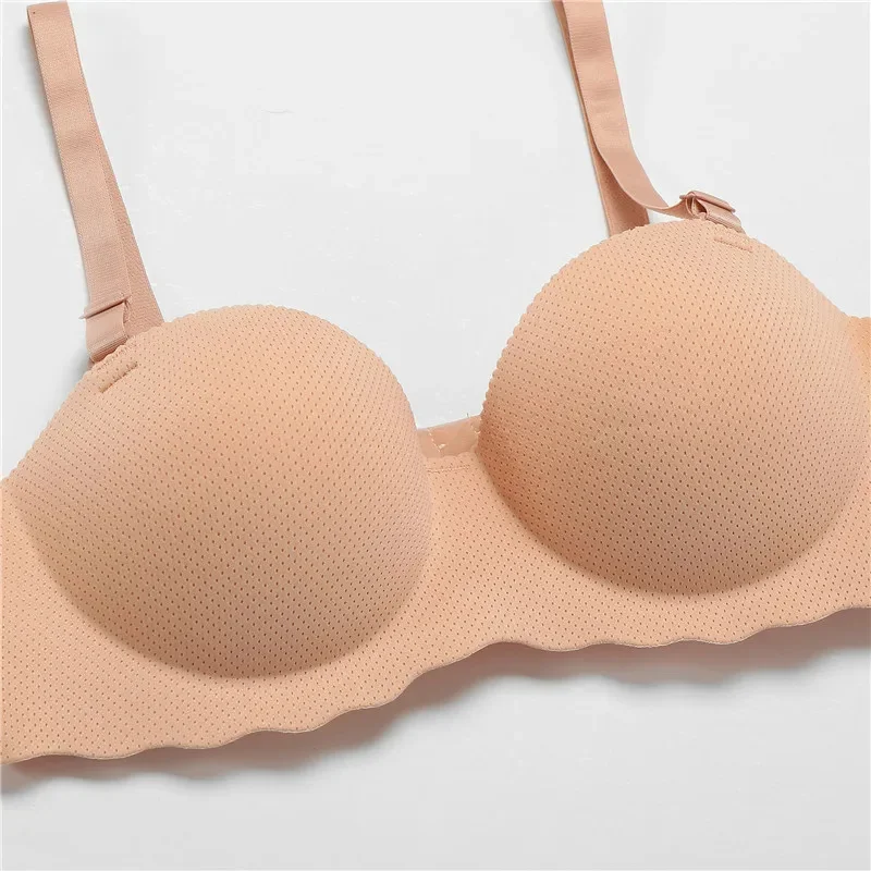 3PCS Women Push Up Backless Bras Sexy Wireless Solid Lingerie Female Detachable Straps Design For Party Wedding Gather Bralette 3PCS Women Push Up Backless Bras Sexy Wireless Solid Lingerie Female Detachable Straps Design For Party Wedding Gather Bralette