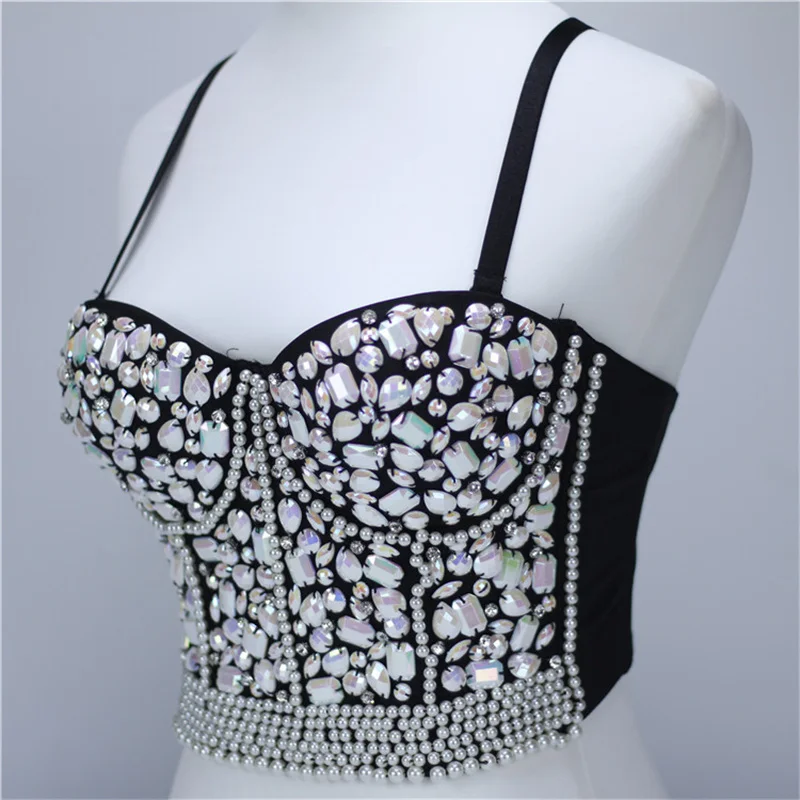 Women Bra Sexy Handmade Rhinestone Corset Party Clothes Lady Push Up Bra Woman Tops Clothing Gothic Shaper Vintage Bra Underwear Women Bra Sexy Handmade Rhinestone Corset Party Clothes Lady Push Up Bra Woman Tops Clothing Gothic Shaper Vintage Bra Underwear