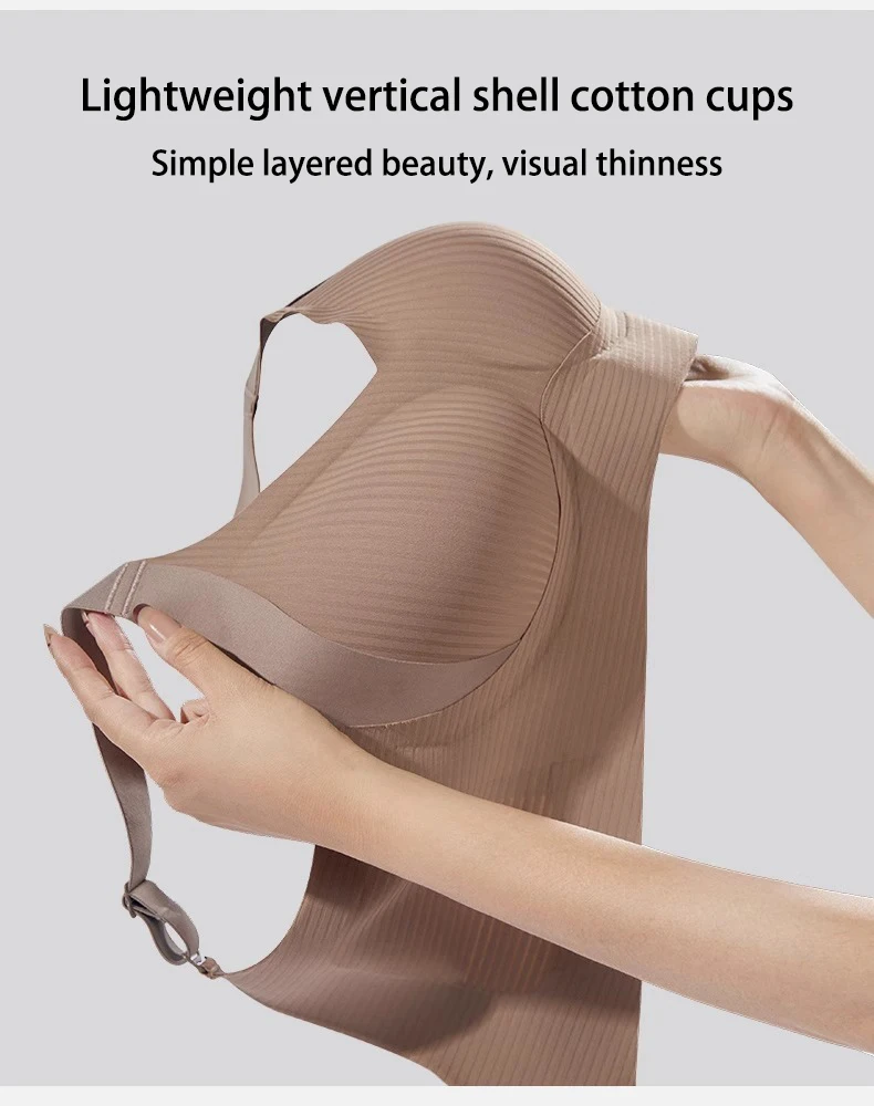 FINETOO M-4XL Women's Seamless Push-Up Bra with Removable Pads Comfortable Wireless Solid Color Adjustable Band Size Bra Top FINETOO M-4XL Women's Seamless Push-Up Bra with Removable Pads Comfortable Wireless Solid Color Adjustable Band Size Bra Top