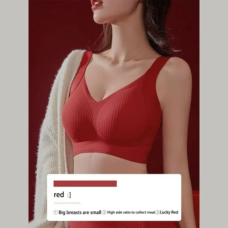 FINETOO M-4XL Women's Seamless Push-Up Bra with Removable Pads Comfortable Wireless Solid Color Adjustable Band Size Bra Top FINETOO M-4XL Women's Seamless Push-Up Bra with Removable Pads Comfortable Wireless Solid Color Adjustable Band Size Bra Top