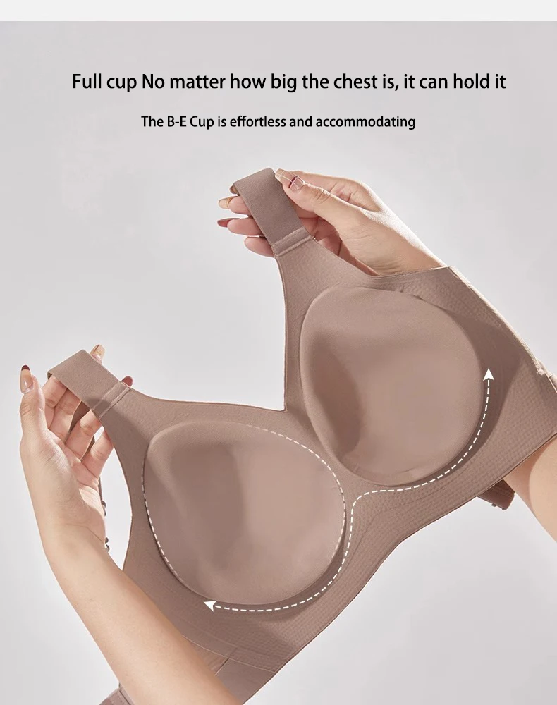 FINETOO M-4XL Women's Seamless Push-Up Bra with Removable Pads Comfortable Wireless Solid Color Adjustable Band Size Bra Top FINETOO M-4XL Women's Seamless Push-Up Bra with Removable Pads Comfortable Wireless Solid Color Adjustable Band Size Bra Top