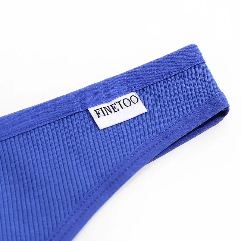 4PCS/Set Cotton V-Waist G-String Women Panties Comfort Underwear Sexy T-Back Thongs For Female Intimates Lingerie FINETOO Panty 4PCS/Set Cotton V-Waist G-String Women Panties Comfort Underwear Sexy T-Back Thongs For Female Intimates Lingerie FINETOO Panty