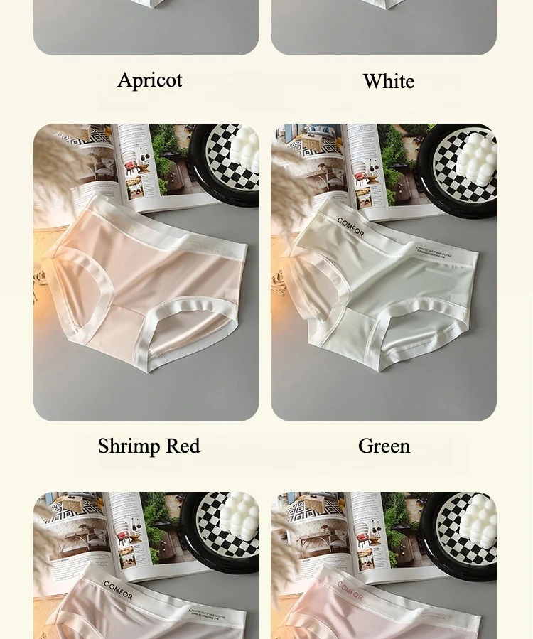 7 Pcs VILIS Summer Ice Silk Underwear Women Mid Waist Breathable Ultra Thin Sexy Triangle Panties Sexy Lingerie 7 Pcs VILIS Summer Ice Silk Underwear Women Mid Waist Breathable Ultra Thin Sexy Triangle Panties Sexy Lingerie