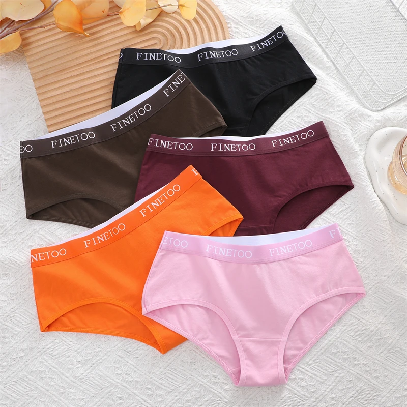 FINETOO 3Pcs Cotton Letter Belt Underwear Women's Panties Sexy Breathable Low Waist Briefs Female Stretch Comfortable Lingerie FINETOO 3Pcs Cotton Letter Belt Underwear Women's Panties Sexy Breathable Low Waist Briefs Female Stretch Comfortable Lingerie