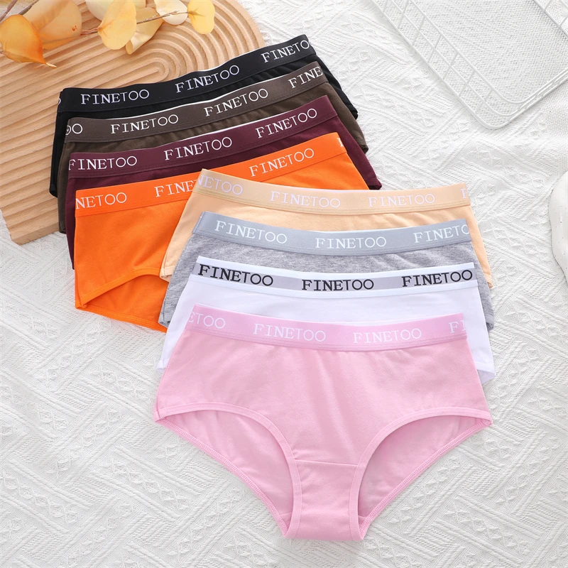 FINETOO 3Pcs Cotton Letter Belt Underwear Women's Panties Sexy Breathable Low Waist Briefs Female Stretch Comfortable Lingerie FINETOO 3Pcs Cotton Letter Belt Underwear Women's Panties Sexy Breathable Low Waist Briefs Female Stretch Comfortable Lingerie