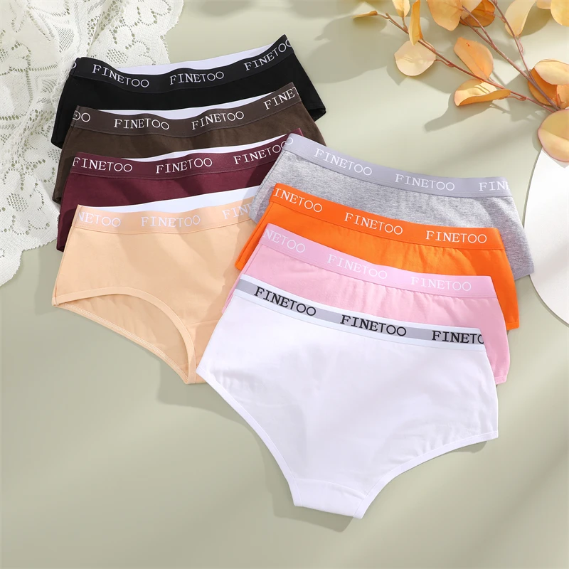 FINETOO 3Pcs Cotton Letter Belt Underwear Women's Panties Sexy Breathable Low Waist Briefs Female Stretch Comfortable Lingerie FINETOO 3Pcs Cotton Letter Belt Underwear Women's Panties Sexy Breathable Low Waist Briefs Female Stretch Comfortable Lingerie