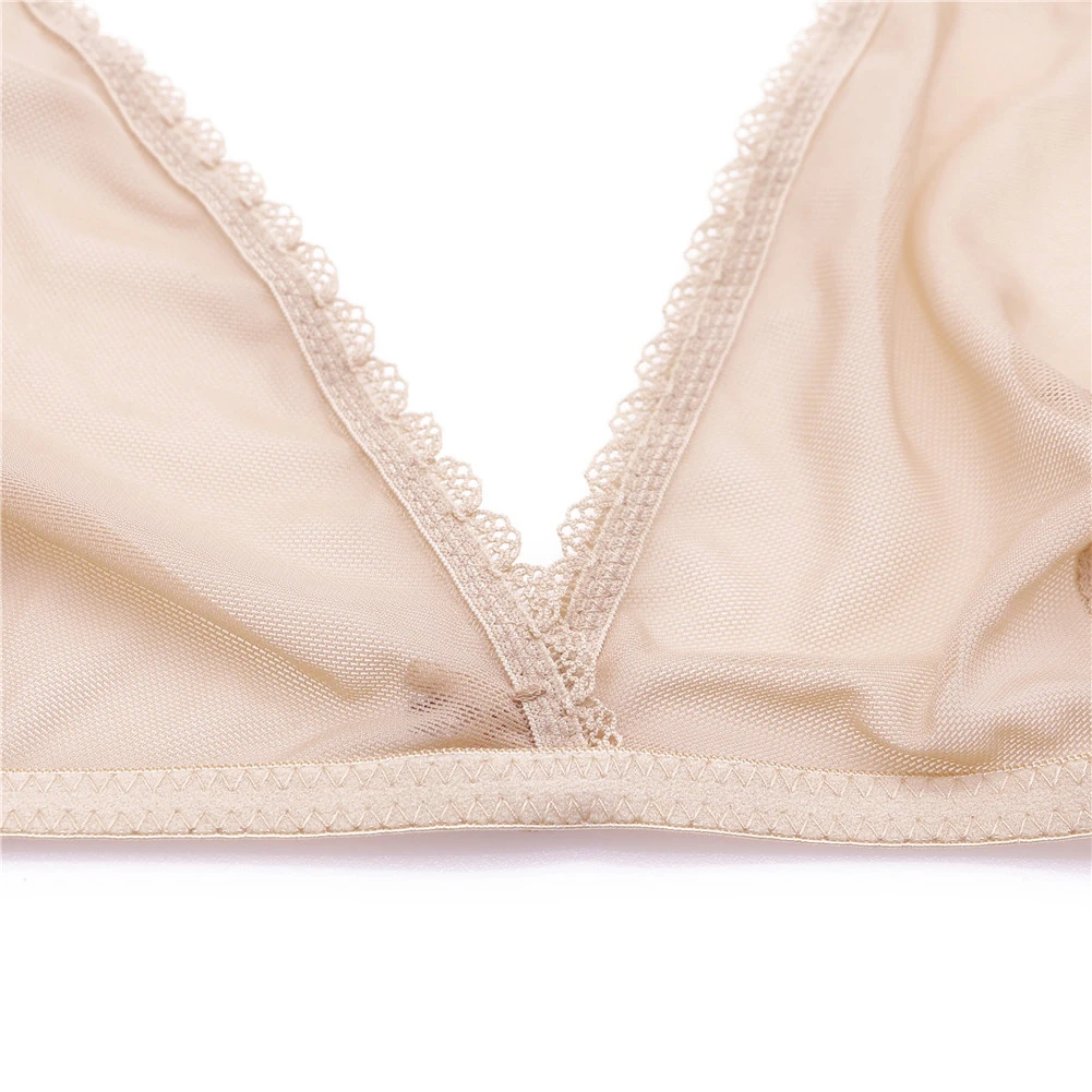 Sexy ladies see through elastic mesh bra set women wire free white underwear bra+thong lingerie set Sexy ladies see through elastic mesh bra set women wire free white underwear bra+thong lingerie set