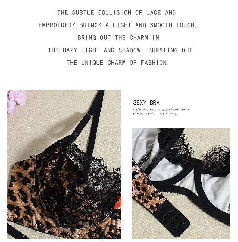 Vacation outfits women Eyelash Lace Sexy Leopard Print Lingerie Set 2 Piece Sets Woman Push Up Underwire Bra With Thongs Mesh So Vacation outfits women Eyelash Lace Sexy Leopard Print Lingerie Set 2 Piece Sets Woman Push Up Underwire Bra With Thongs Mesh So