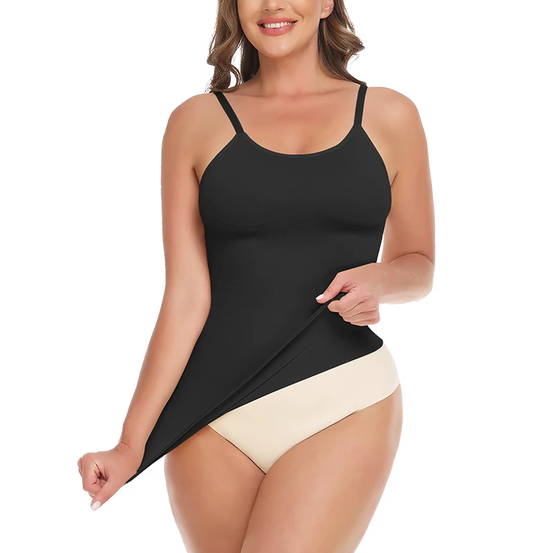 Seamless Camisole Vest Shapewear Bodysuit for Women Tummy Control Butt Lifting Body Shaper Smooth Invisible Slimming Underwear Seamless Camisole Vest Shapewear Bodysuit for Women Tummy Control Butt Lifting Body Shaper Smooth Invisible Slimming Underwear