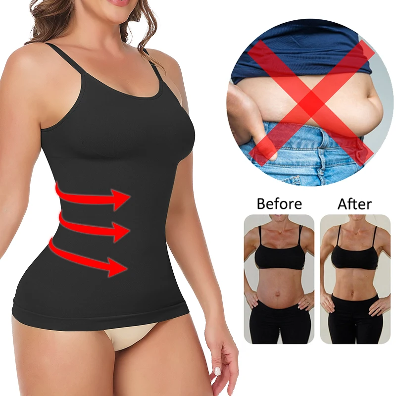 Seamless Camisole Vest Shapewear Bodysuit for Women Tummy Control Butt Lifting Body Shaper Smooth Invisible Slimming Underwear Seamless Camisole Vest Shapewear Bodysuit for Women Tummy Control Butt Lifting Body Shaper Smooth Invisible Slimming Underwear