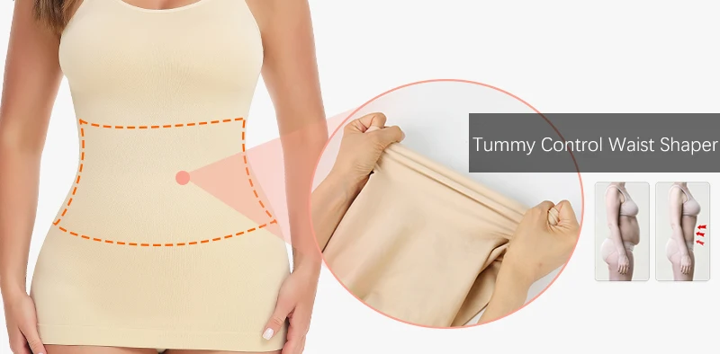 Seamless Camisole Vest Shapewear Bodysuit for Women Tummy Control Butt Lifting Body Shaper Smooth Invisible Slimming Underwear Seamless Camisole Vest Shapewear Bodysuit for Women Tummy Control Butt Lifting Body Shaper Smooth Invisible Slimming Underwear