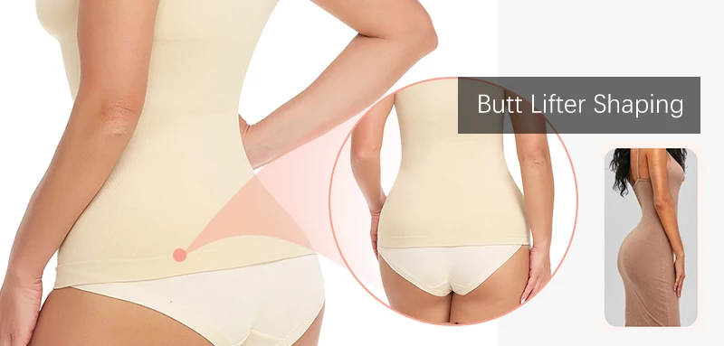 Seamless Camisole Vest Shapewear Bodysuit for Women Tummy Control Butt Lifting Body Shaper Smooth Invisible Slimming Underwear Seamless Camisole Vest Shapewear Bodysuit for Women Tummy Control Butt Lifting Body Shaper Smooth Invisible Slimming Underwear