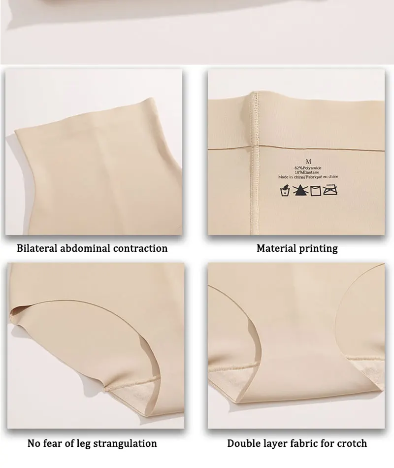 FINETOO 1Pc 2024 New High Waist Tight Belly Ice Silk Underwear for Women Seamless Thin Strong Postpartum Tight Belly Shape Pants FINETOO 1Pc 2024 New High Waist Tight Belly Ice Silk Underwear for Women Seamless Thin Strong Postpartum Tight Belly Shape Pants