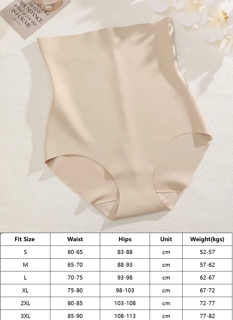 FINETOO 1Pc 2024 New High Waist Tight Belly Ice Silk Underwear for Women Seamless Thin Strong Postpartum Tight Belly Shape Pants FINETOO 1Pc 2024 New High Waist Tight Belly Ice Silk Underwear for Women Seamless Thin Strong Postpartum Tight Belly Shape Pants