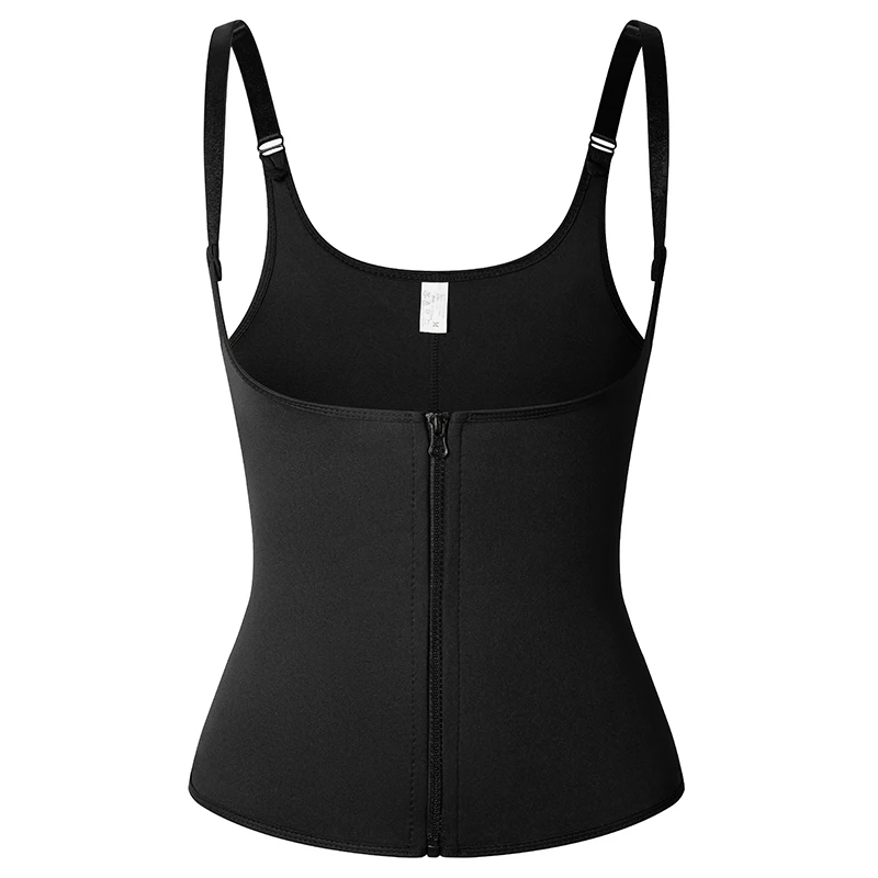Women's Waist Trainer Sauna Sweat Vest Corset Body Shaper Neoprene Shapewear Gym Workout Tank Top Black Slimming Top with Zipper Women's Waist Trainer Sauna Sweat Vest Corset Body Shaper Neoprene Shapewear Gym Workout Tank Top Black Slimming Top with Zipper