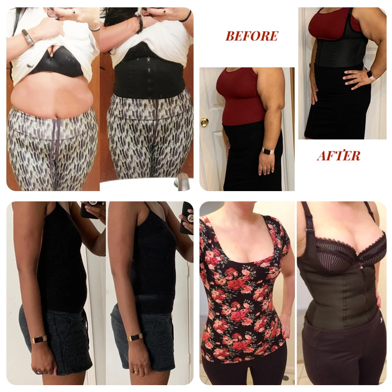 Women's Waist Trainer Sauna Sweat Vest Corset Body Shaper Neoprene Shapewear Gym Workout Tank Top Black Slimming Top with Zipper Women's Waist Trainer Sauna Sweat Vest Corset Body Shaper Neoprene Shapewear Gym Workout Tank Top Black Slimming Top with Zipper