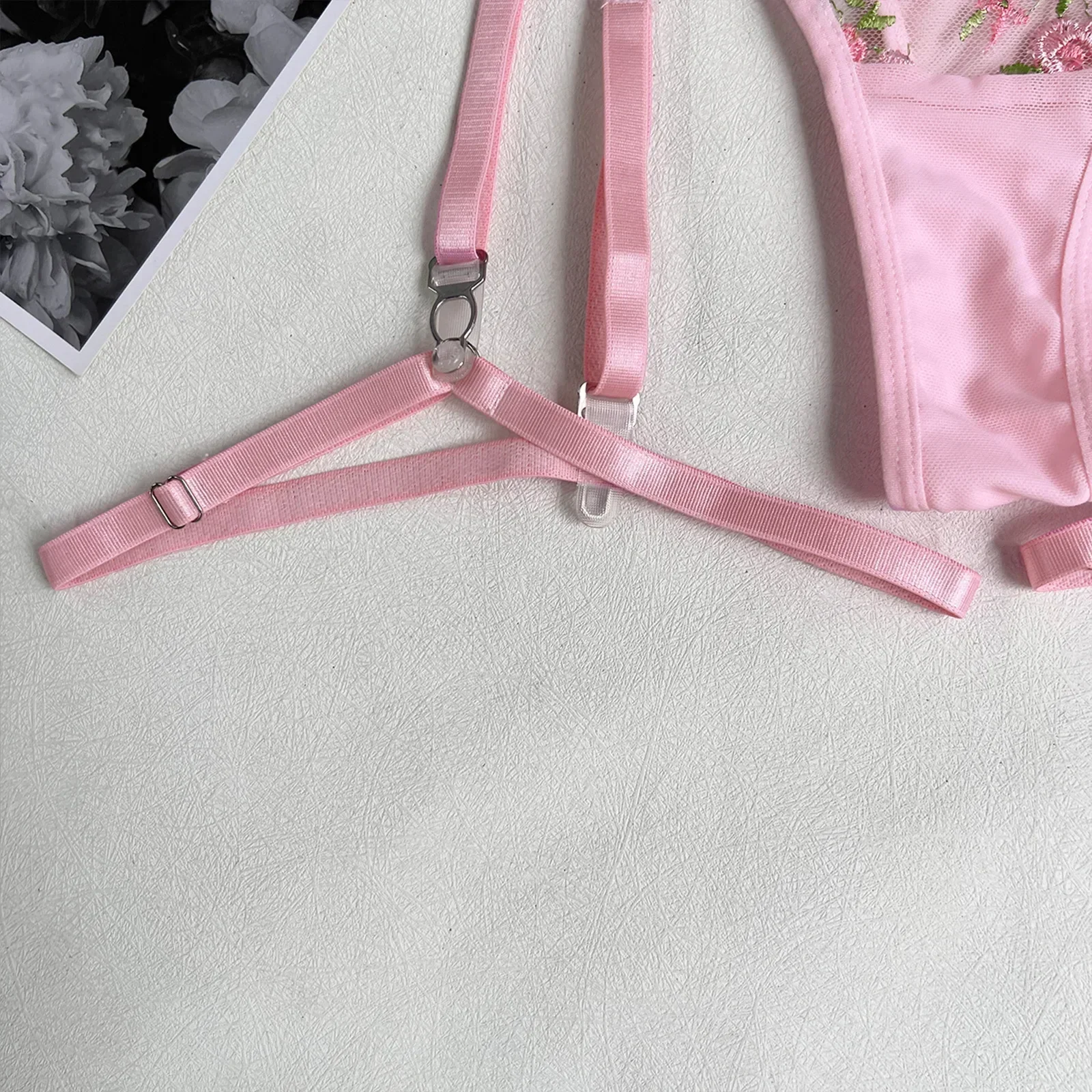 Lady's Fantasy Mesh Transparent Heavy Embroidery Floral Lingerie Set Sexy Underwear Women 3 Pieces Intimate Desire Hot Girl 18 Lady's Fantasy Mesh Transparent Heavy Embroidery Floral Lingerie Set Sexy Underwear Women 3 Pieces Intimate Desire Hot Girl 18
