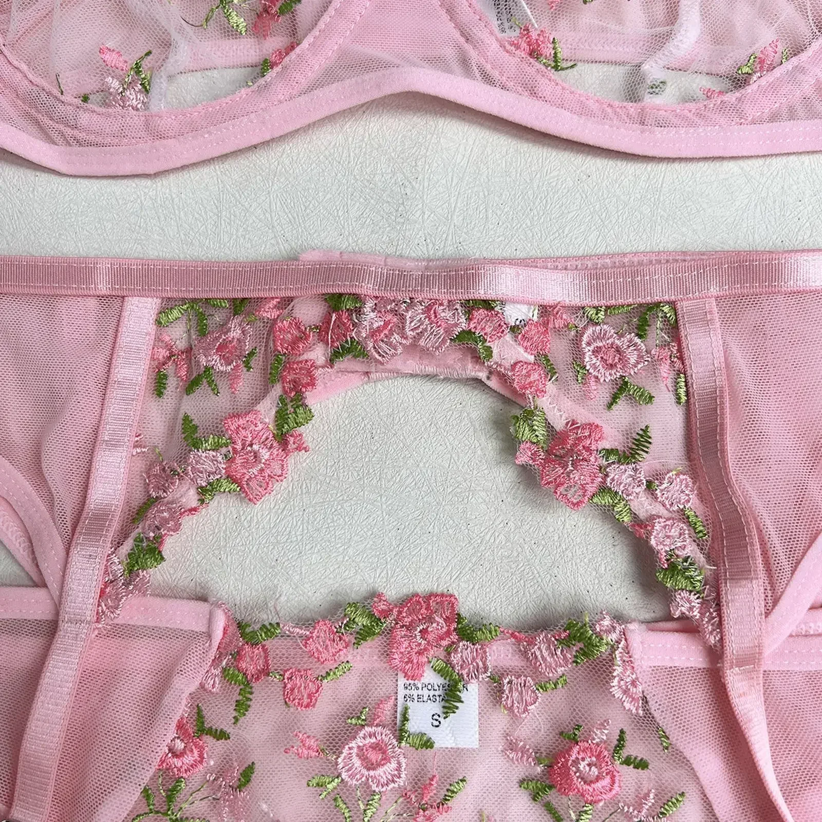Lady's Fantasy Mesh Transparent Heavy Embroidery Floral Lingerie Set Sexy Underwear Women 3 Pieces Intimate Desire Hot Girl 18 Lady's Fantasy Mesh Transparent Heavy Embroidery Floral Lingerie Set Sexy Underwear Women 3 Pieces Intimate Desire Hot Girl 18
