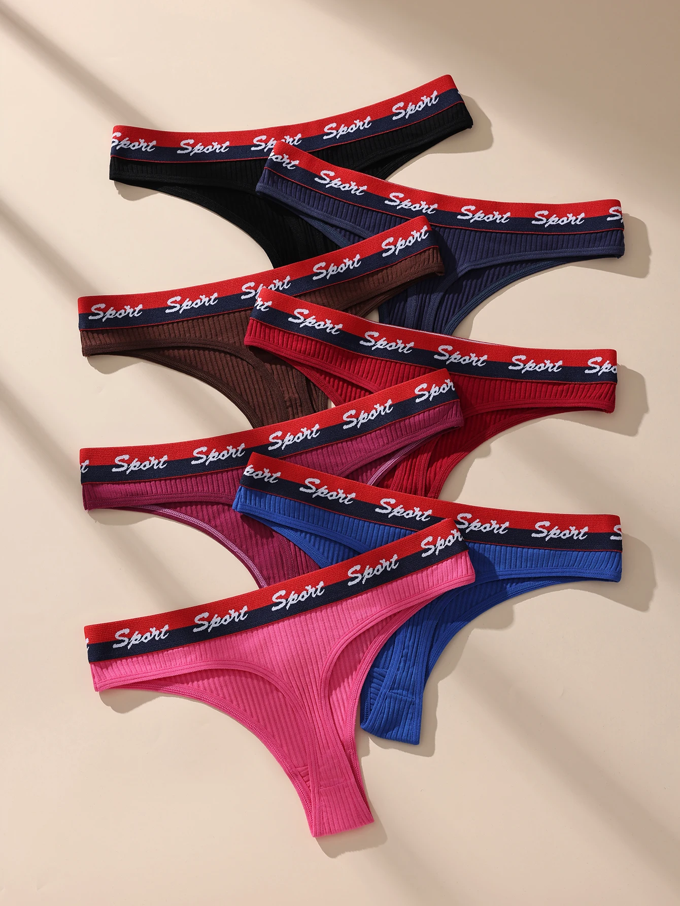 7Pcs Women Thongs Panties Low Waist Underwear Sport Girls Briefs Cotton G-String Breathable Sexy Ladies Panty Female Lingerie 7Pcs Women Thongs Panties Low Waist Underwear Sport Girls Briefs Cotton G-String Breathable Sexy Ladies Panty Female Lingerie