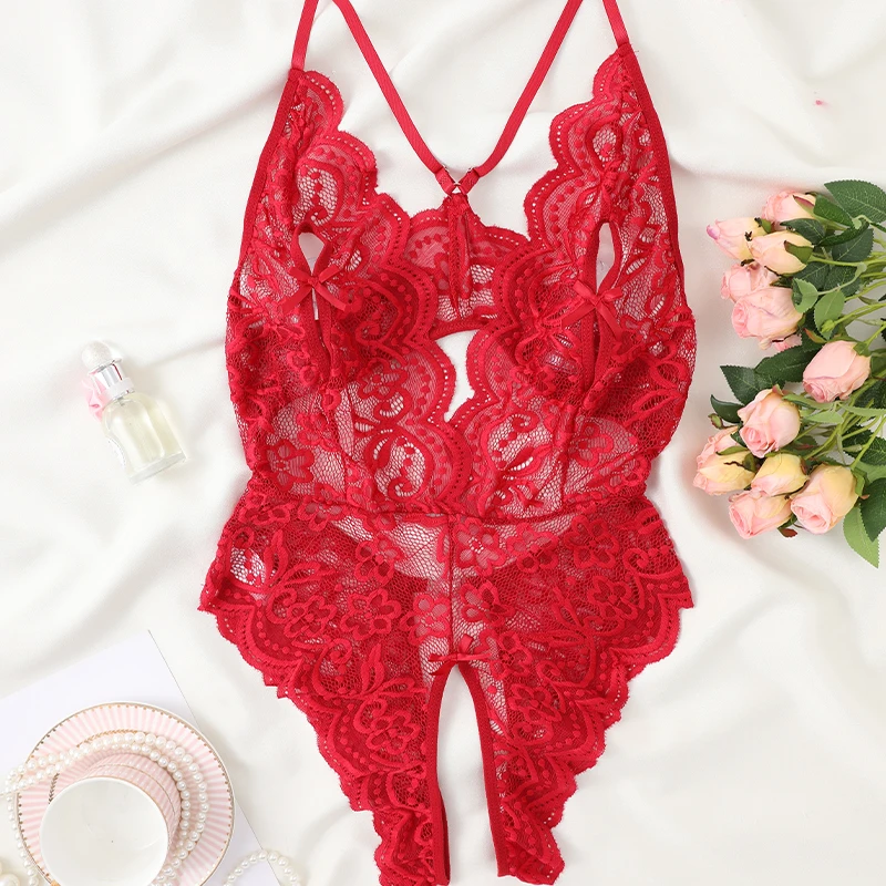 Women's Porn Lingerie G-string Transparent Bodysuit Underwear Set Lace Deep V Crotchless One-piece Lingerie Adult Bodysuit Women's Porn Lingerie G-string Transparent Bodysuit Underwear Set Lace Deep V Crotchless One-piece Lingerie Adult Bodysuit