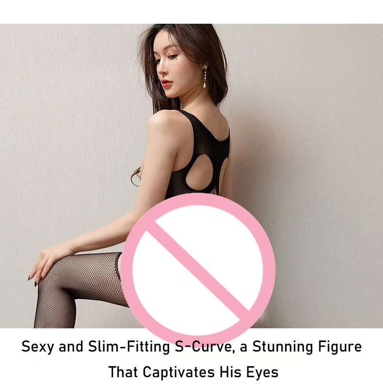 Plus Size Sexy Lingerie Women Rip Away Open Crotch Fishnet Bodysuit - Sheer Cut-out Erotic Teddy with Stockings Plus Size Sexy Lingerie Women Rip Away Open Crotch Fishnet Bodysuit - Sheer Cut-out Erotic Teddy with Stockings