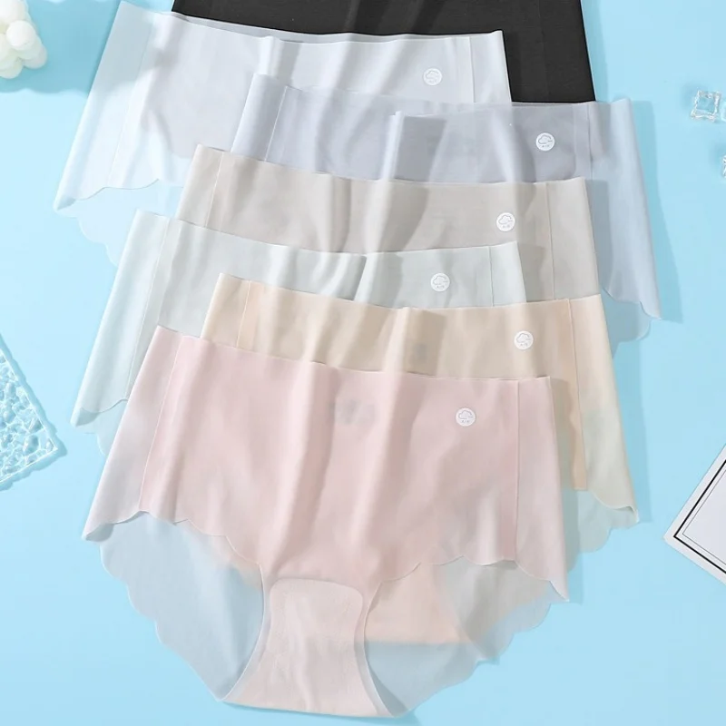 4Pcs/Set Ice Silk Panties Women's Sexy Lingerie Quick Drying Ultra-Thin Seamless Briefs Low Rise Summer Underwear Panties 4Pcs/Set Ice Silk Panties Women's Sexy Lingerie Quick Drying Ultra-Thin Seamless Briefs Low Rise Summer Underwear Panties