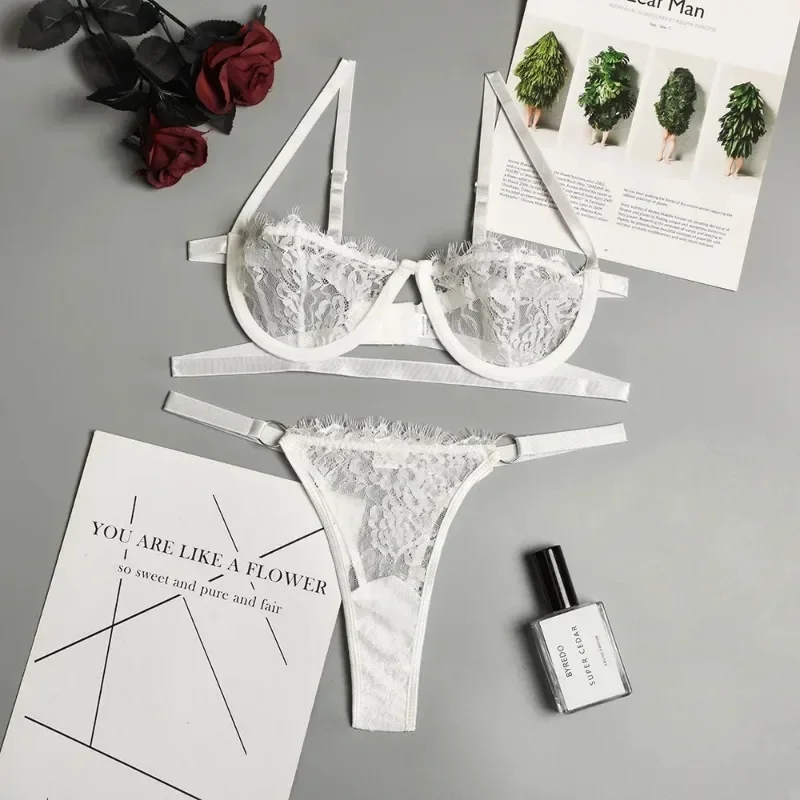 Sexy Lingerie Woman Lace Transparent Underwear Fairy Embroidery Brief Sets Delicate Bra Kit Push Up Breves Sets Thin Erotic Bras Sexy Lingerie Woman Lace Transparent Underwear Fairy Embroidery Brief Sets Delicate Bra Kit Push Up Breves Sets Thin Erotic Bras