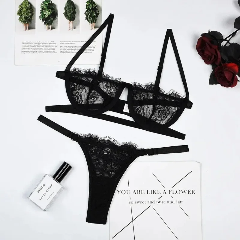 Sexy Lingerie Woman Lace Transparent Underwear Fairy Embroidery Brief Sets Delicate Bra Kit Push Up Breves Sets Thin Erotic Bras Sexy Lingerie Woman Lace Transparent Underwear Fairy Embroidery Brief Sets Delicate Bra Kit Push Up Breves Sets Thin Erotic Bras