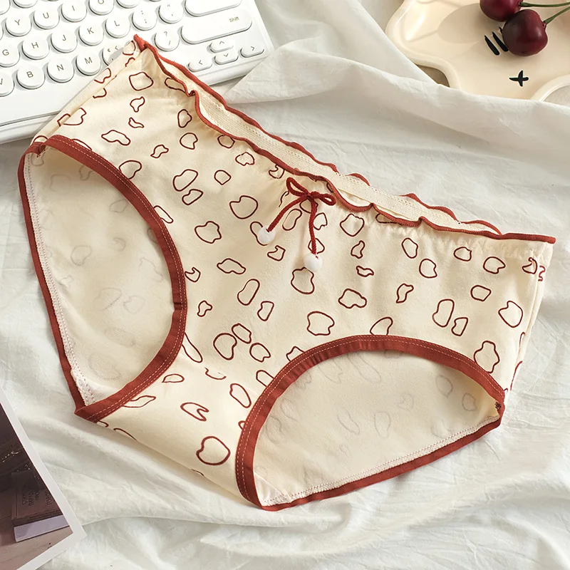 3pcs Cotton Women Panties Adolescent Mid Waist Underwears Girls Fashion Briefs Breathable Pantys Students Cartoon Print Lingerie 3pcs Cotton Women Panties Adolescent Mid Waist Underwears Girls Fashion Briefs Breathable Pantys Students Cartoon Print Lingerie