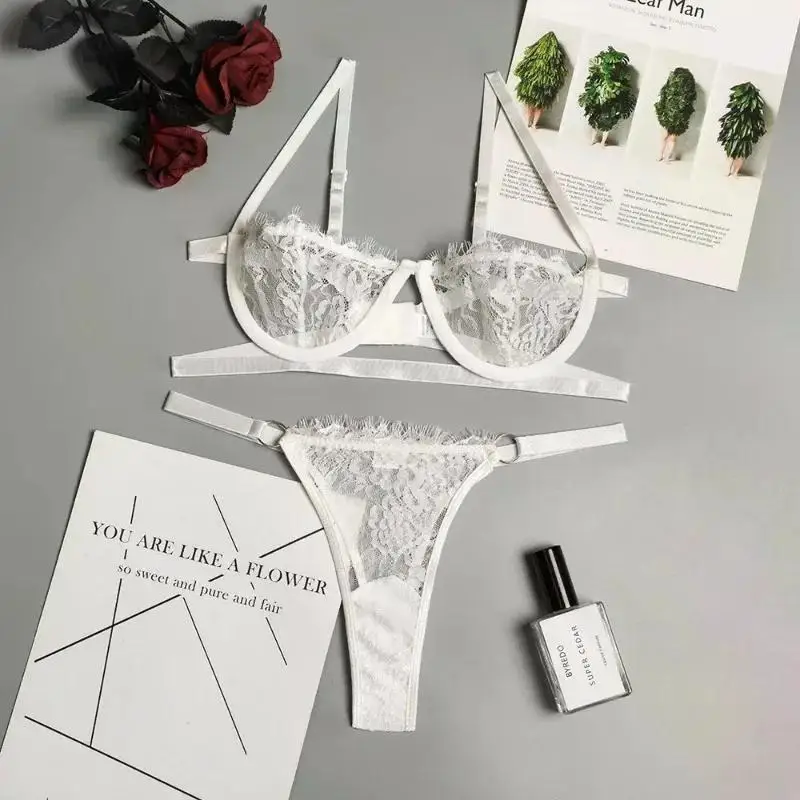 Sexy Lingerie Woman Lace Transparent Underwear Fairy Embroidery Brief Sets Delicate Bra Kit Push Up Breves Sets Thin Erotic Bras Sexy Lingerie Woman Lace Transparent Underwear Fairy Embroidery Brief Sets Delicate Bra Kit Push Up Breves Sets Thin Erotic Bras