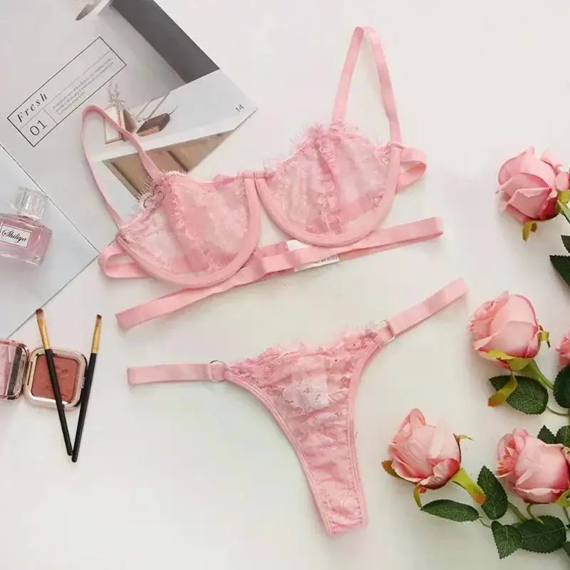 Sexy Lingerie Woman Lace Transparent Underwear Fairy Embroidery Brief Sets Delicate Bra Kit Push Up Breves Sets Thin Erotic Bras Sexy Lingerie Woman Lace Transparent Underwear Fairy Embroidery Brief Sets Delicate Bra Kit Push Up Breves Sets Thin Erotic Bras