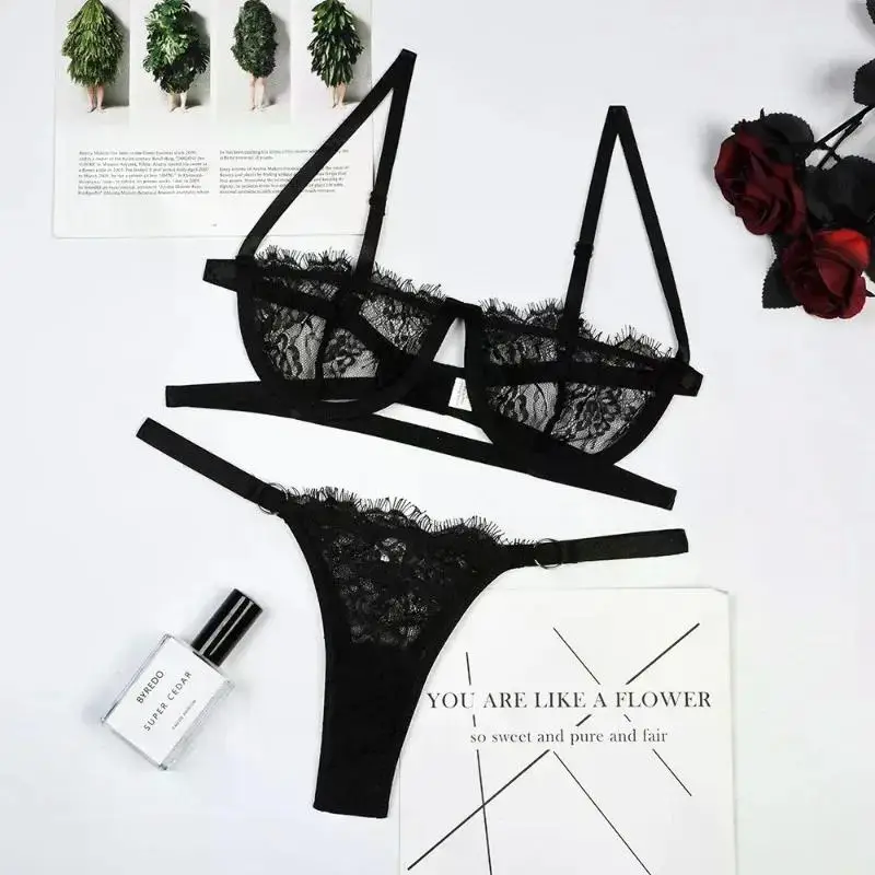 Sexy Lingerie Woman Lace Transparent Underwear Fairy Embroidery Brief Sets Delicate Bra Kit Push Up Breves Sets Thin Erotic Bras Sexy Lingerie Woman Lace Transparent Underwear Fairy Embroidery Brief Sets Delicate Bra Kit Push Up Breves Sets Thin Erotic Bras