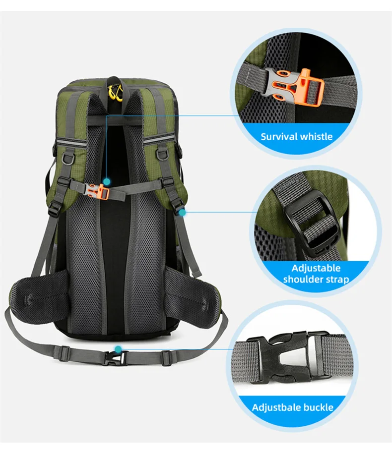 50L Travel Backpack Camping Men Large Hiking Bag Tourist Rucksack Waterproof Outdoor Sports Climbing Mountaineering Bag Luggage 50L Travel Backpack Camping Men Large Hiking Bag Tourist Rucksack Waterproof Outdoor Sports Climbing Mountaineering Bag Luggage