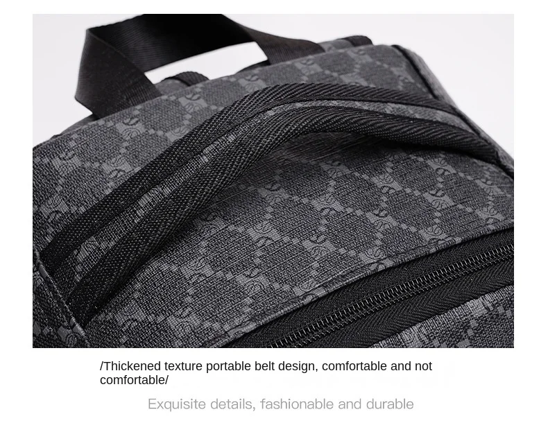 Simple personality fashion shark mouth men's backpack plaid high school student college student school bag computer backpack Simple personality fashion shark mouth men's backpack plaid high school student college student school bag computer backpack