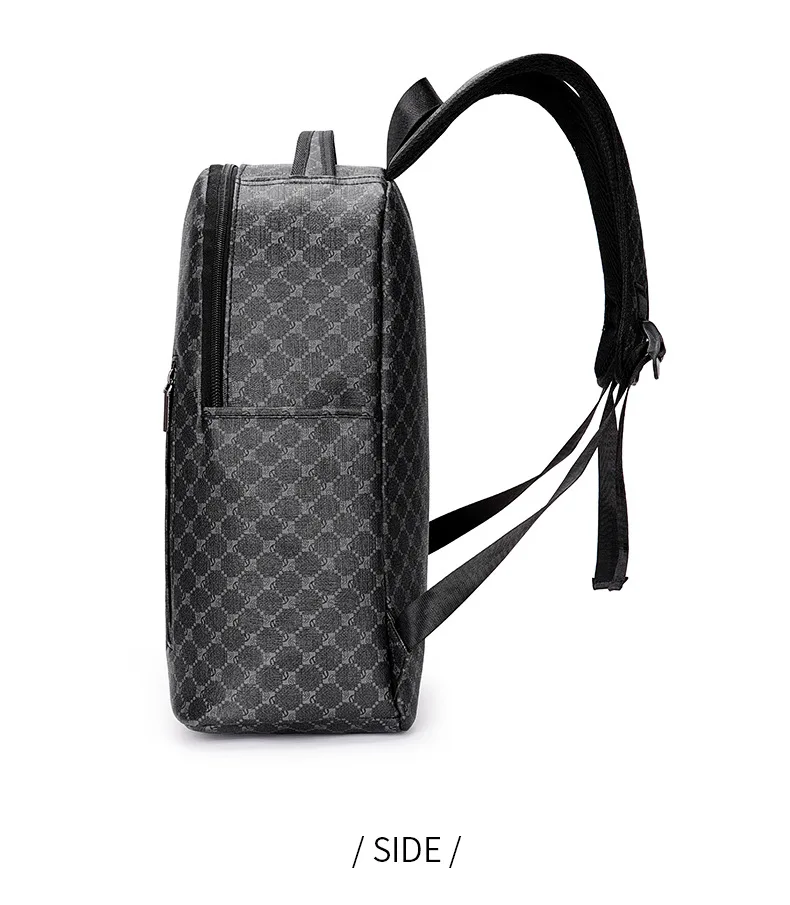 Simple personality fashion shark mouth men's backpack plaid high school student college student school bag computer backpack Simple personality fashion shark mouth men's backpack plaid high school student college student school bag computer backpack