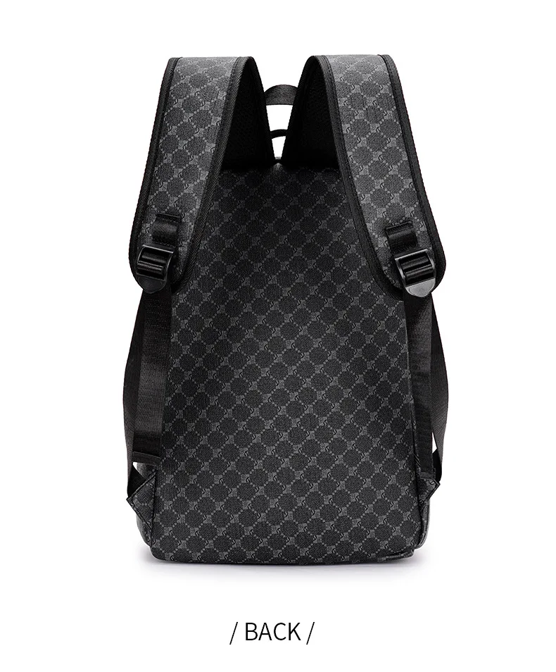 Simple personality fashion shark mouth men's backpack plaid high school student college student school bag computer backpack Simple personality fashion shark mouth men's backpack plaid high school student college student school bag computer backpack