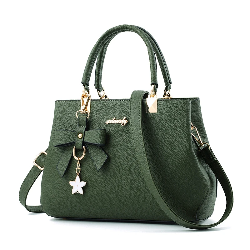 Yogodlns Elegant Women Messenger Bags with flower pendant Office Ladies Totes Pure Handbag for female Crossbody Shoulder Bags Yogodlns Elegant Women Messenger Bags with flower pendant Office Ladies Totes Pure Handbag for female Crossbody Shoulder Bags
