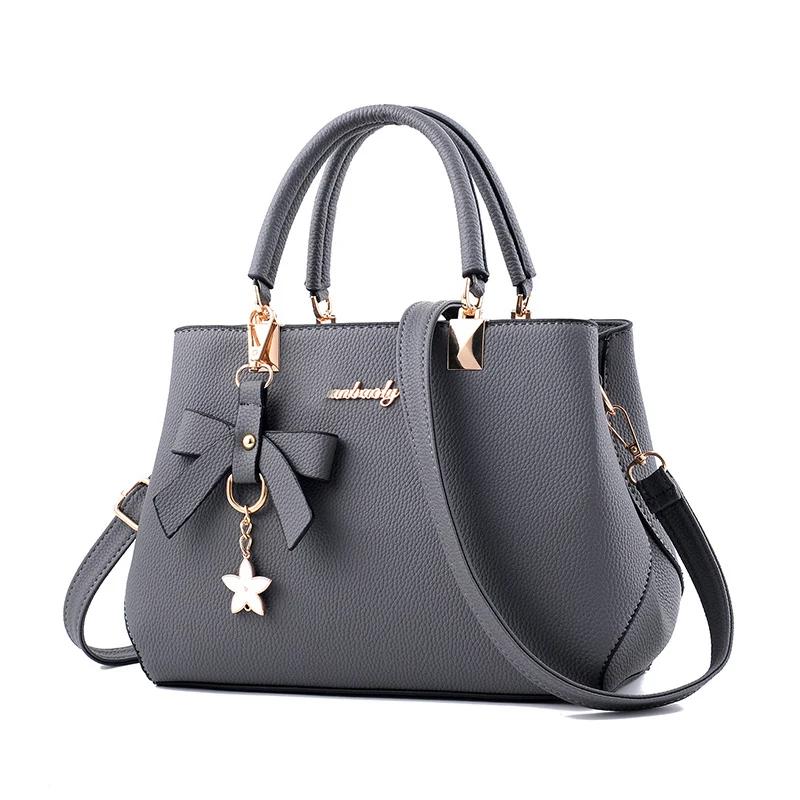 Yogodlns Elegant Women Messenger Bags with flower pendant Office Ladies Totes Pure Handbag for female Crossbody Shoulder Bags Yogodlns Elegant Women Messenger Bags with flower pendant Office Ladies Totes Pure Handbag for female Crossbody Shoulder Bags