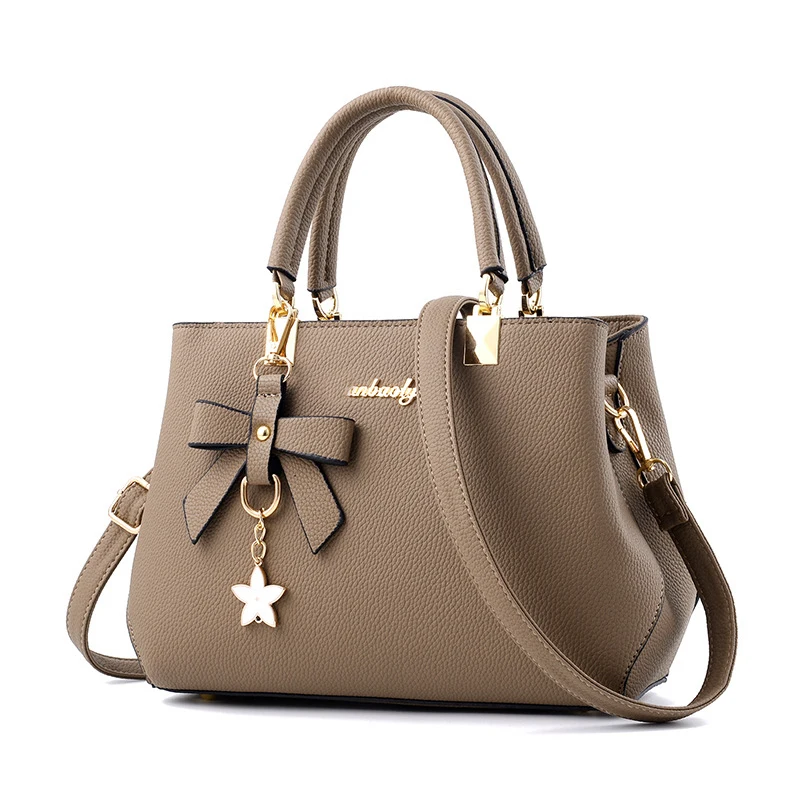 Yogodlns Elegant Women Messenger Bags with flower pendant Office Ladies Totes Pure Handbag for female Crossbody Shoulder Bags Yogodlns Elegant Women Messenger Bags with flower pendant Office Ladies Totes Pure Handbag for female Crossbody Shoulder Bags